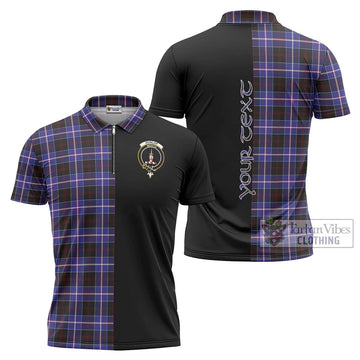 Dunlop Modern Tartan Zipper Polo Shirt with Family Crest and Half Of Me Style