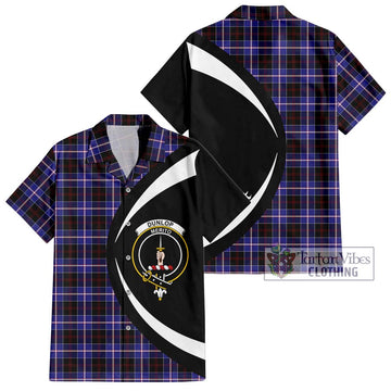 Dunlop Modern Tartan Short Sleeve Button Up with Family Crest Circle Style