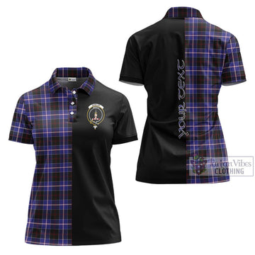 Dunlop Modern Tartan Women's Polo Shirt with Family Crest and Half Of Me Style