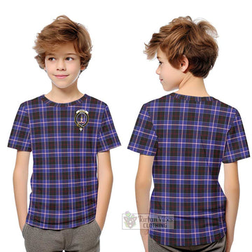 Dunlop Modern Tartan Kid T-Shirt with Family Crest