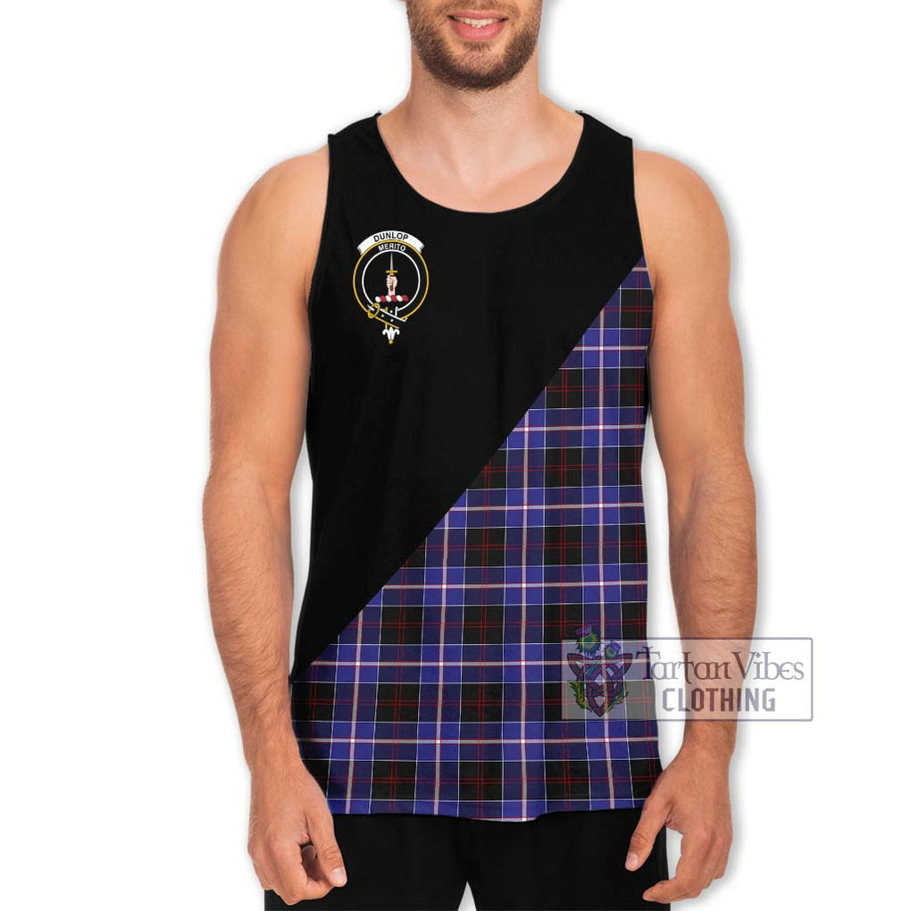 Dunlop Modern Tartan Men's Tank Top with Family Crest and Military Logo Style Men - Tartanvibesclothing Shop