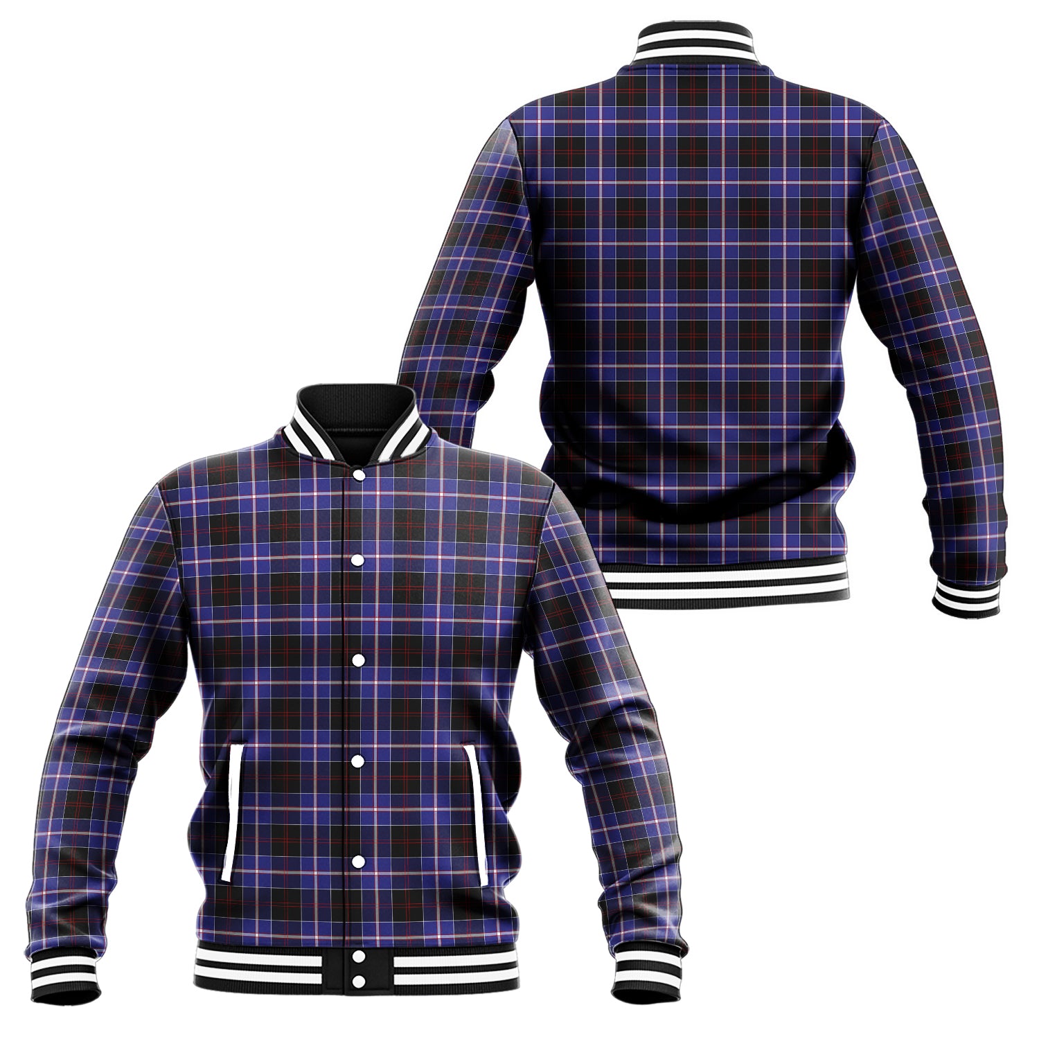 Dunlop Modern Tartan Baseball Jacket Unisex - Tartan Vibes Clothing