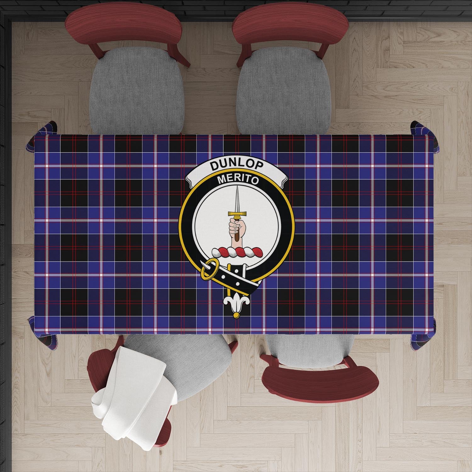 dunlop-modern-tatan-tablecloth-with-family-crest
