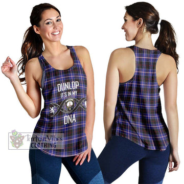 Dunlop Modern Tartan Women's Racerback Tanks with Family Crest DNA In Me Style