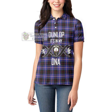 Dunlop Modern Tartan Women's Polo Shirt with Family Crest DNA In Me Style