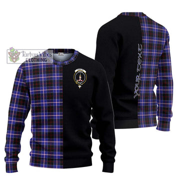 Dunlop Modern Tartan Ugly Sweater with Family Crest and Half Of Me Style