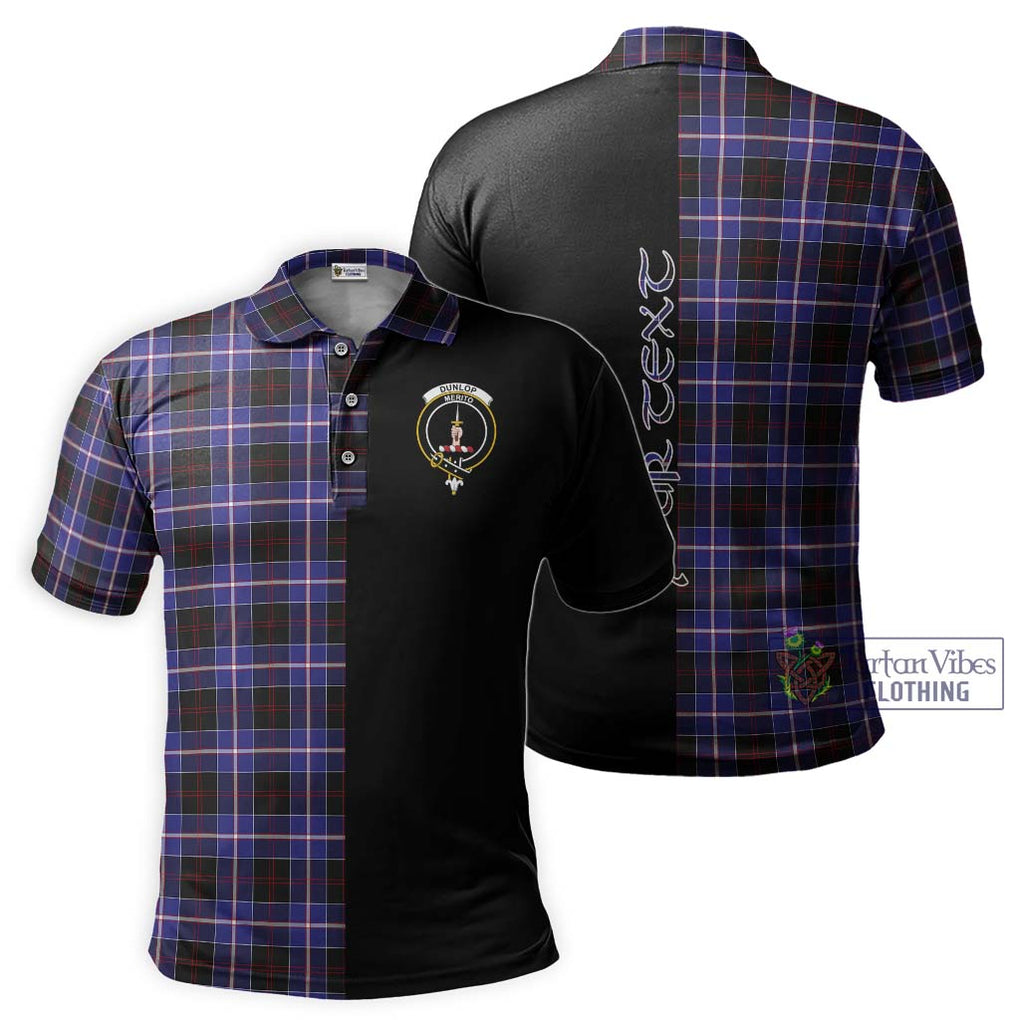 Dunlop Modern Tartan Polo Shirt with Family Crest and Half Of Me Style Kid - Tartanvibesclothing Shop