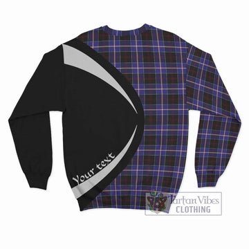 Dunlop Modern Tartan Sweatshirt with Family Crest Circle Style