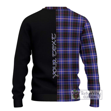 Dunlop Modern Tartan Ugly Sweater with Family Crest and Half Of Me Style