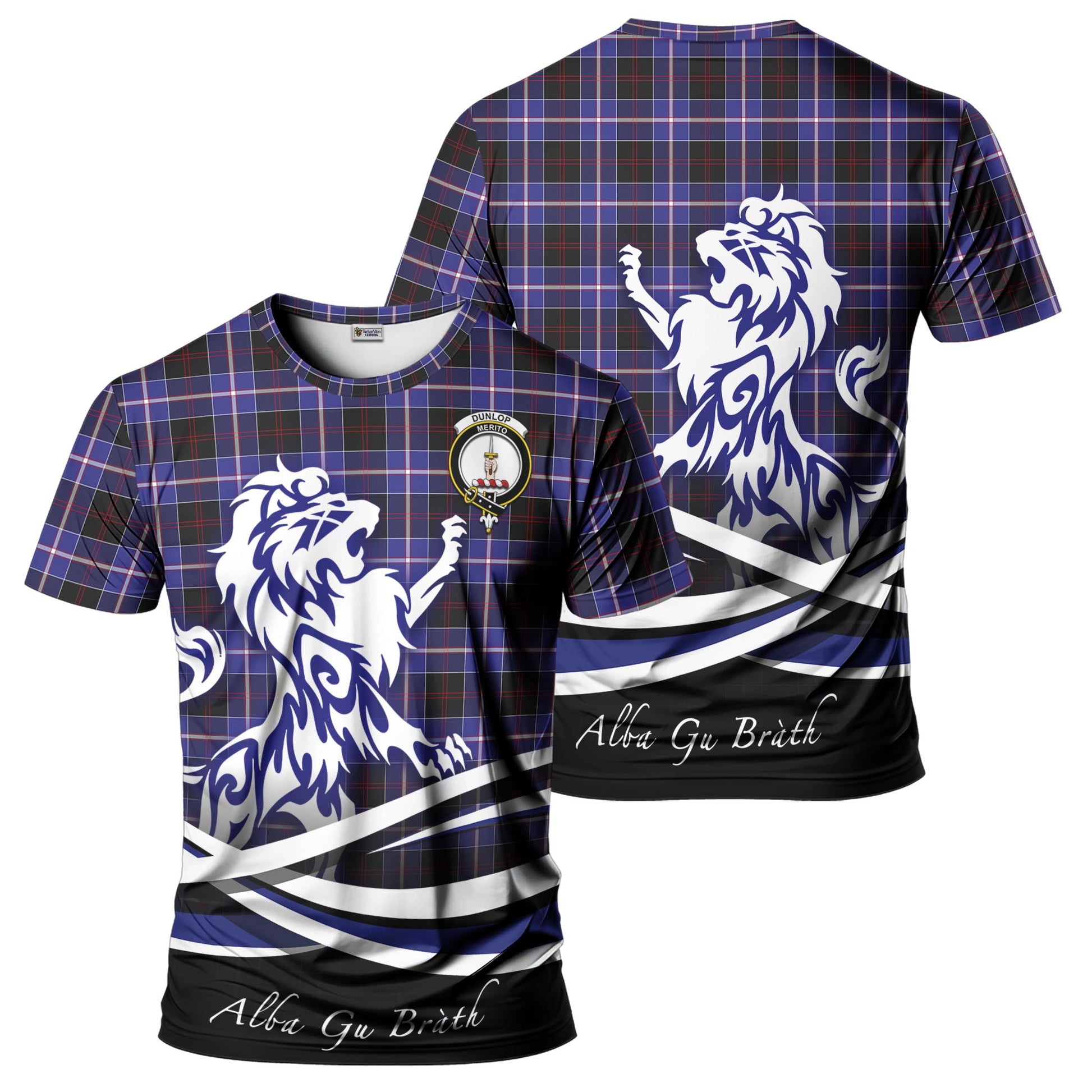 dunlop-modern-tartan-t-shirt-with-alba-gu-brath-regal-lion-emblem