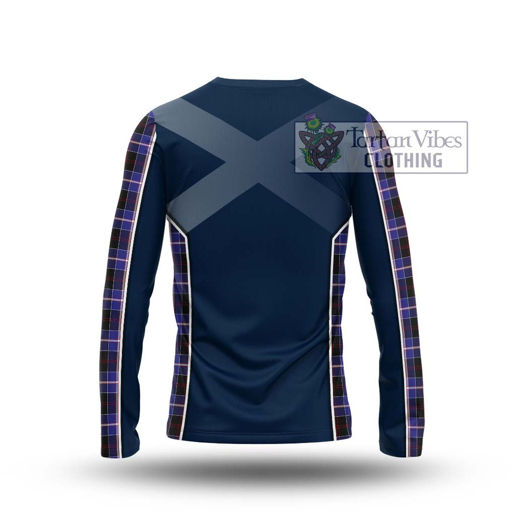 Dunlop Modern Tartan Long Sleeve T-Shirt with Family Crest and Lion Rampant Vibes Sport Style - Tartan Vibes Clothing