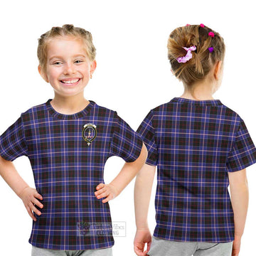 Dunlop Modern Tartan Kid T-Shirt with Family Crest