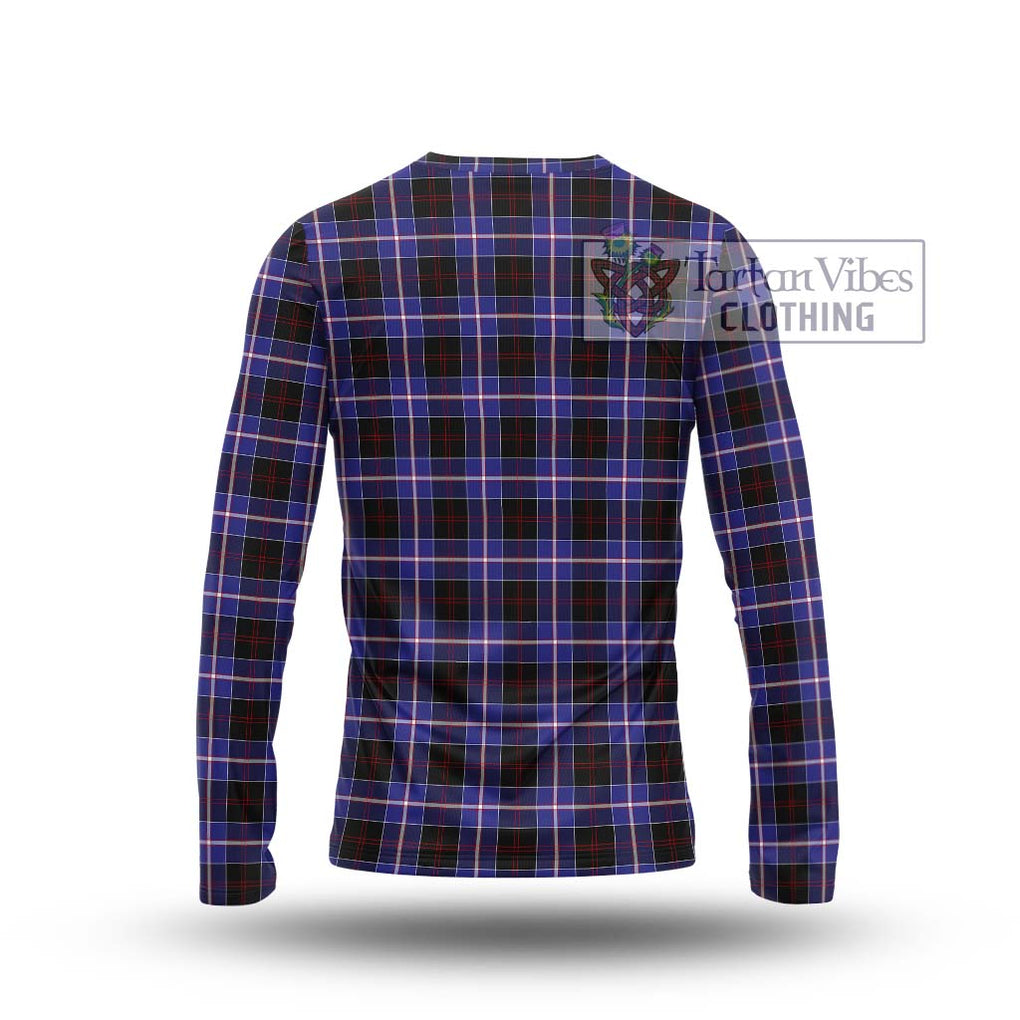 Dunlop Modern Tartan Long Sleeve T-Shirt with Family Crest DNA In Me Style - Tartanvibesclothing Shop