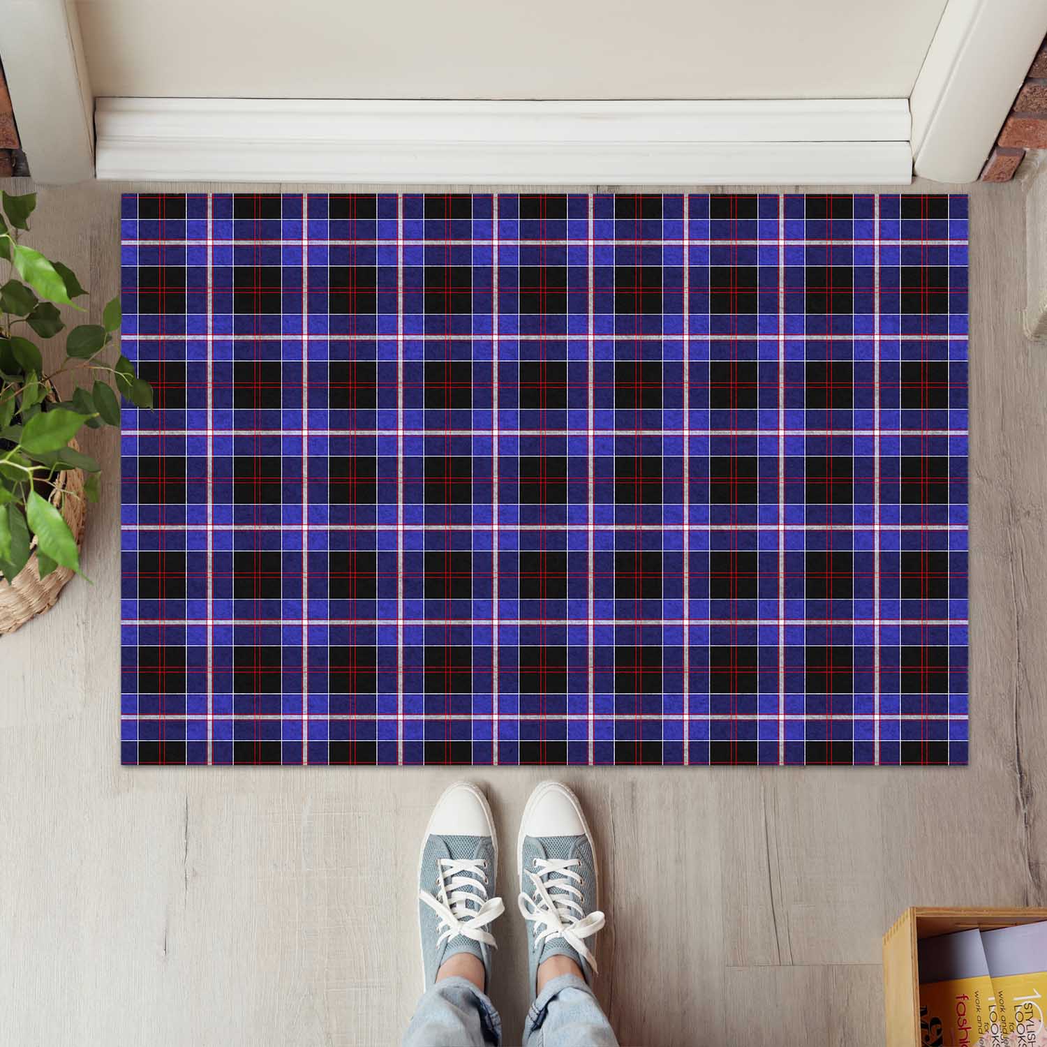 Dunlop Modern Tartan Door Mat - Tartanvibesclothing