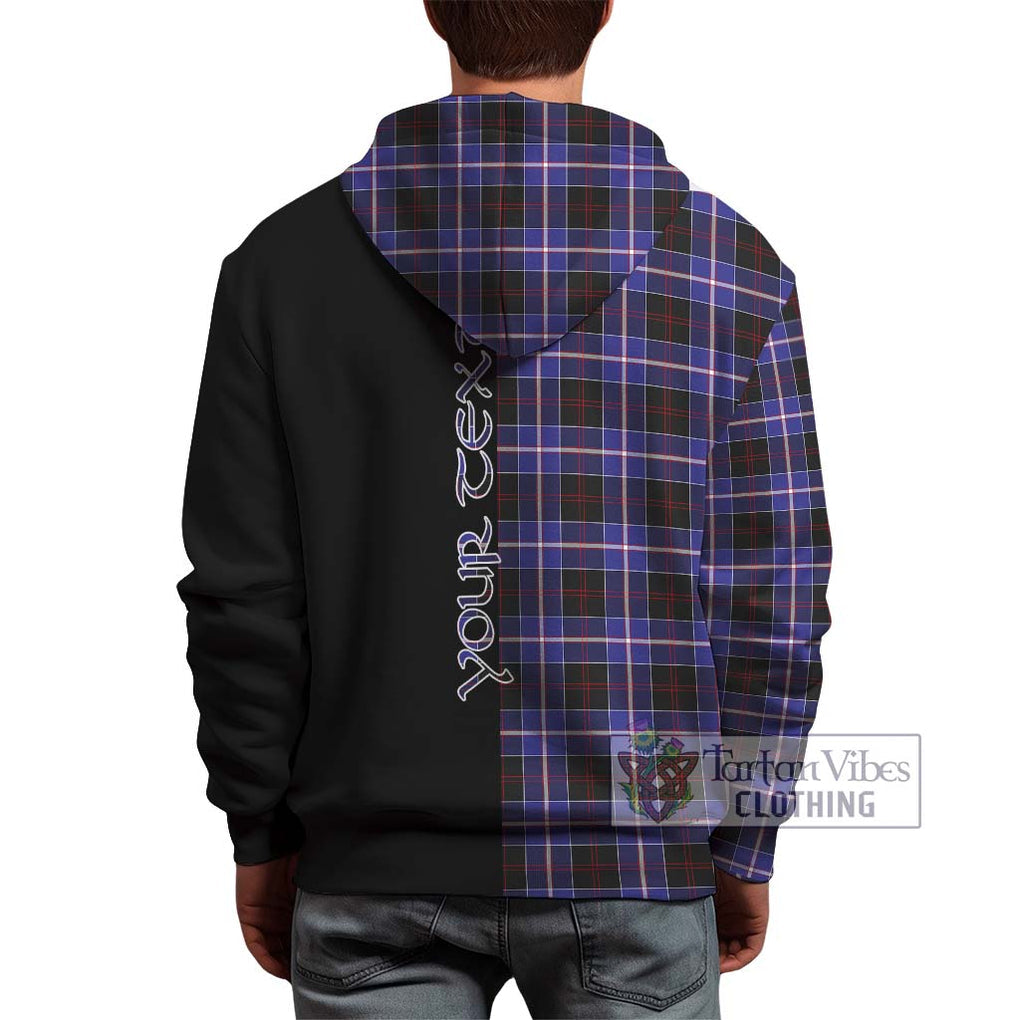 Dunlop Modern Tartan Hoodie with Family Crest and Half Of Me Style - Tartanvibesclothing Shop