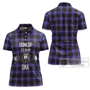 Dunlop Modern Tartan Women's Polo Shirt with Family Crest DNA In Me Style