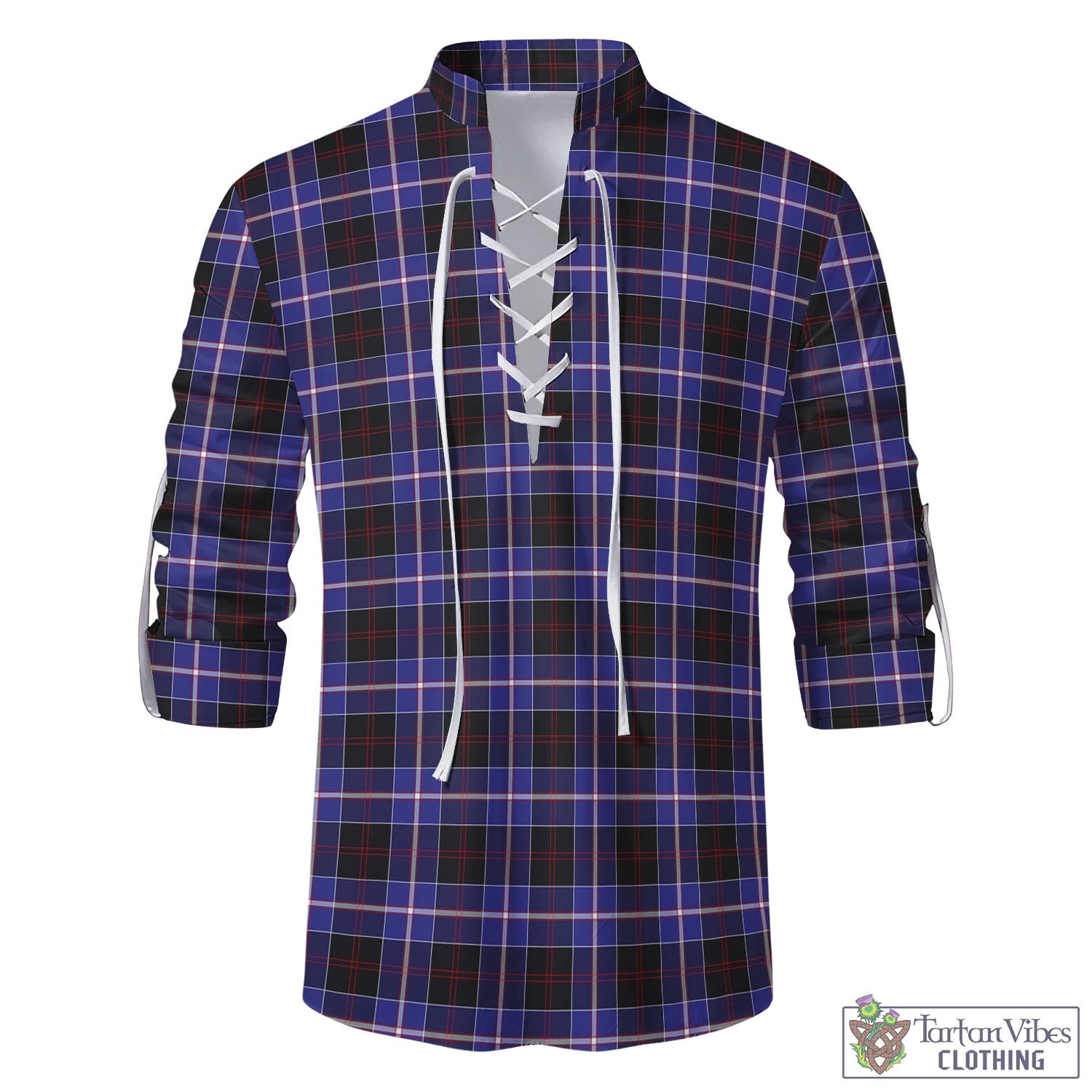 Tartan Vibes Clothing Dunlop Modern Tartan Men's Scottish Traditional Jacobite Ghillie Kilt Shirt