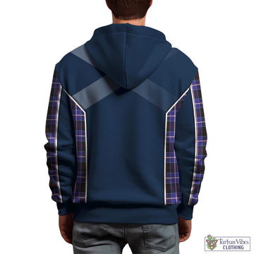 Dunlop Modern Tartan Hoodie with Family Crest and Scottish Thistle Vibes Sport Style