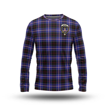 Dunlop Modern Tartan Long Sleeve T-Shirt with Family Crest