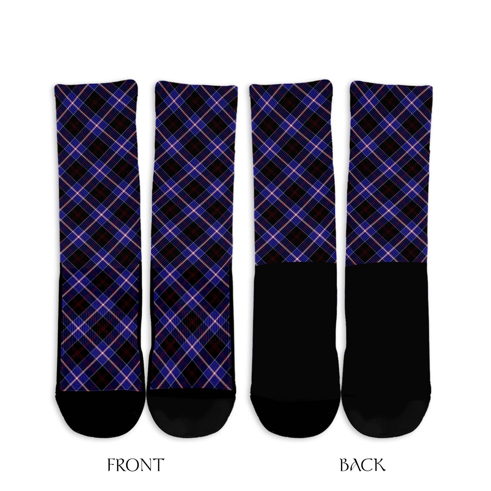 Dunlop Modern Tartan Crew Socks Cross Tartan Style - Tartanvibesclothing
