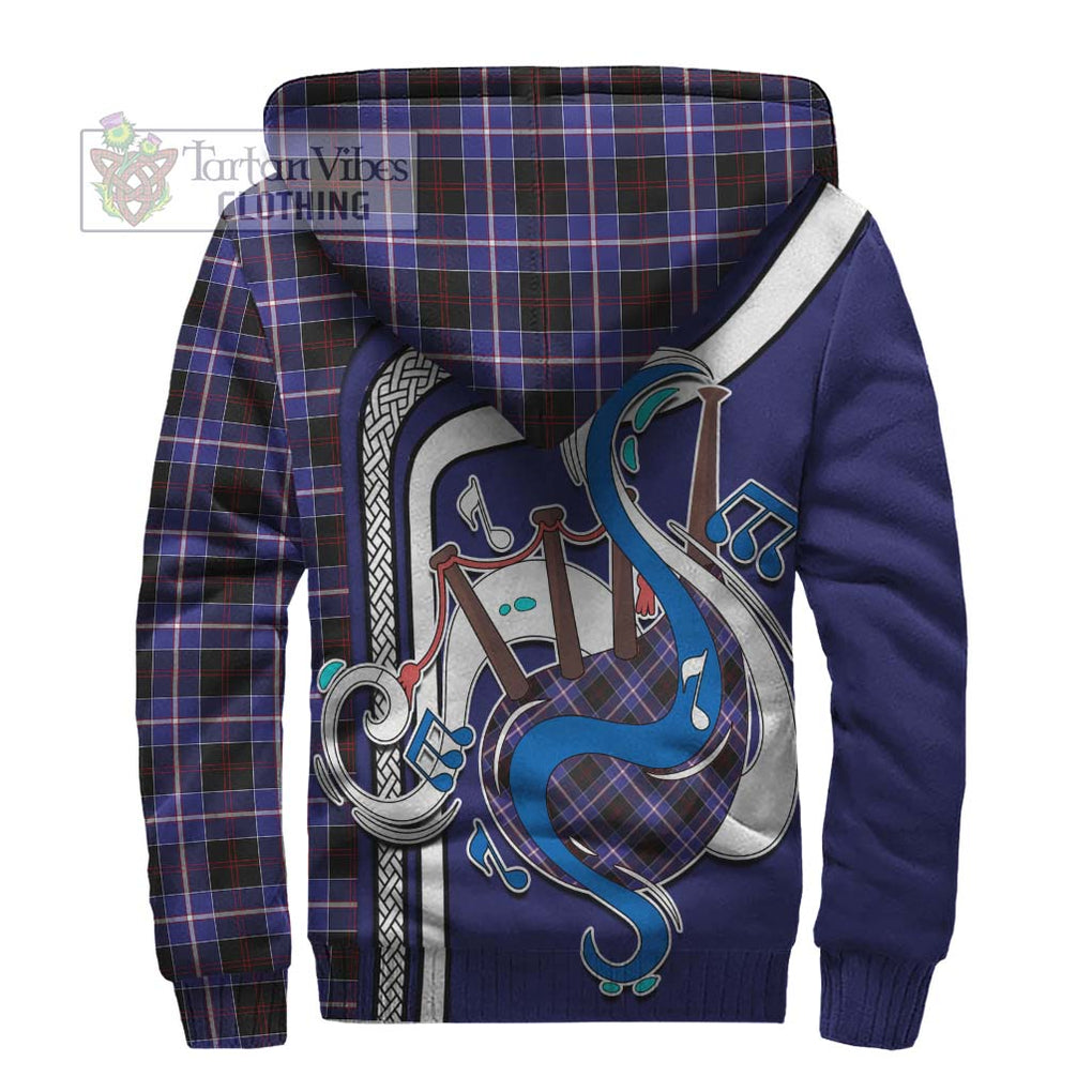 Dunlop Modern Tartan Sherpa Hoodie with Epic Bagpipe Style - Tartanvibesclothing Shop