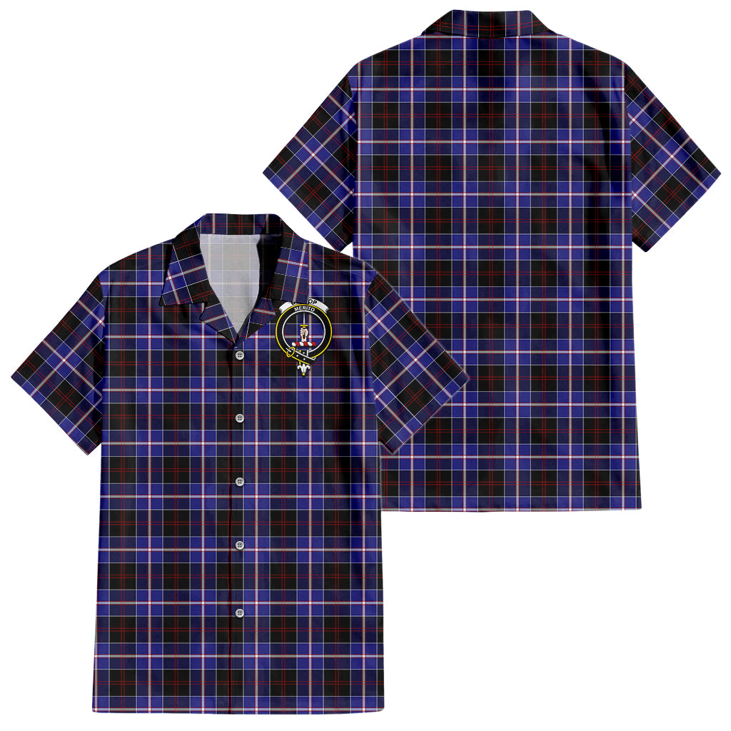 dunlop-modern-tartan-short-sleeve-button-down-shirt-with-family-crest