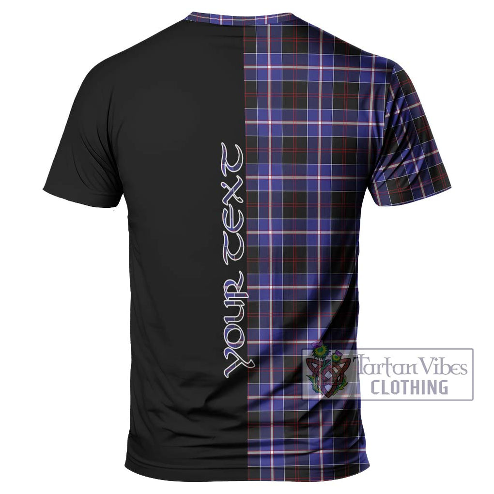 Dunlop Modern Tartan T-Shirt with Family Crest and Half Of Me Style - Tartanvibesclothing Shop