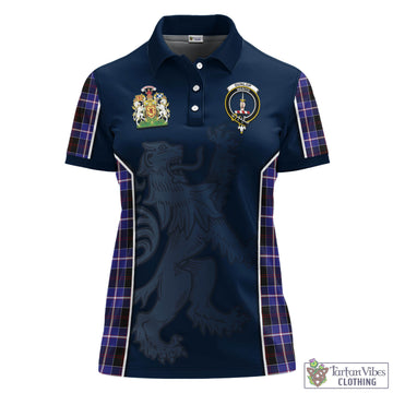 Dunlop Modern Tartan Women's Polo Shirt with Family Crest and Lion Rampant Vibes Sport Style