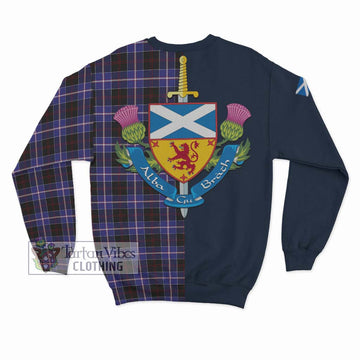 Dunlop Modern Tartan Sweatshirt with Scottish Lion Royal Arm Half Style