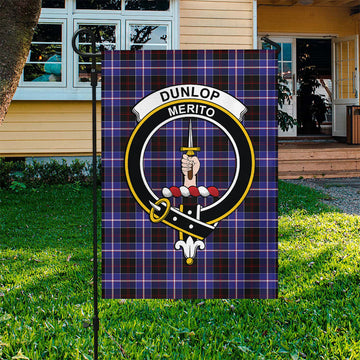 Dunlop Modern Tartan Flag with Family Crest