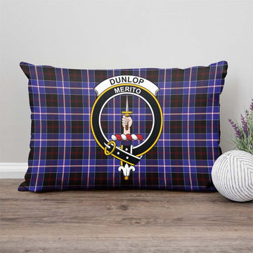 Dunlop Modern Tartan Pillow Cover with Family Crest