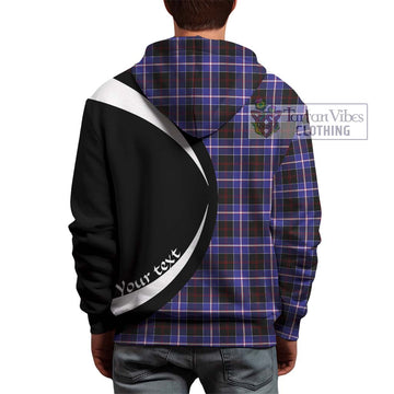 Dunlop Modern Tartan Hoodie with Family Crest Circle Style
