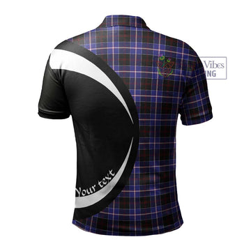 Dunlop Modern Tartan Men's Polo Shirt with Family Crest Circle Style