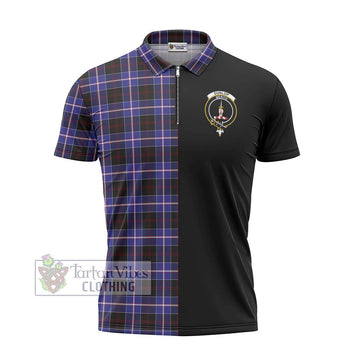 Dunlop Modern Tartan Zipper Polo Shirt with Family Crest and Half Of Me Style