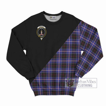 Dunlop Modern Tartan Sweatshirt with Family Crest and Military Logo Style