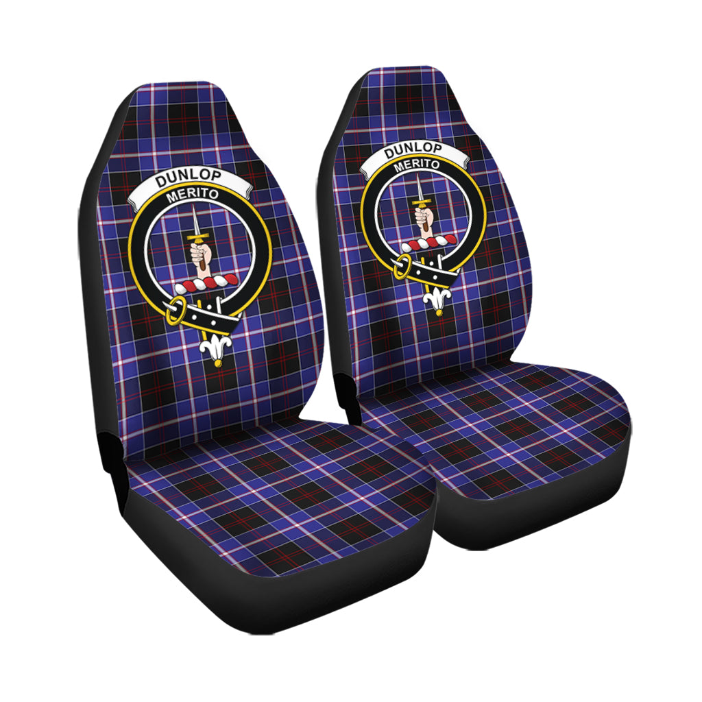 Dunlop Modern Tartan Car Seat Cover with Family Crest - Tartanvibesclothing