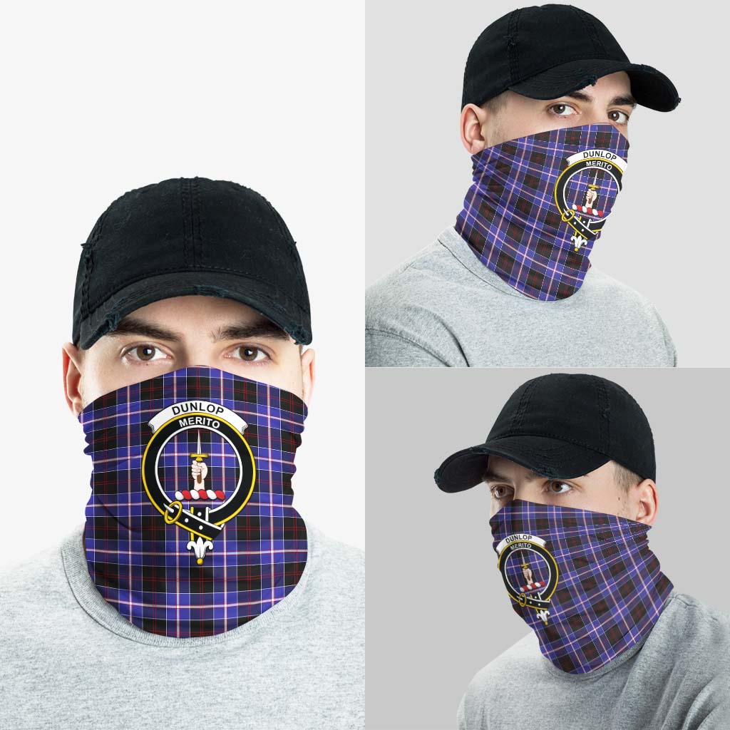 Dunlop Modern Tartan Neck Gaiters, Tartan Bandanas, Tartan Head Band with Family Crest