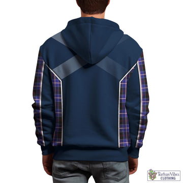 Dunlop Modern Tartan Hoodie with Family Crest and Lion Rampant Vibes Sport Style