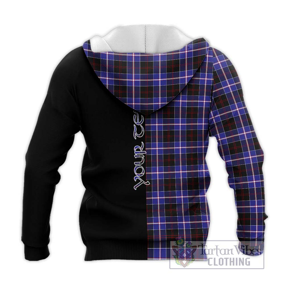 Dunlop Modern Tartan Knitted Hoodie with Family Crest and Half Of Me Style - Tartanvibesclothing Shop