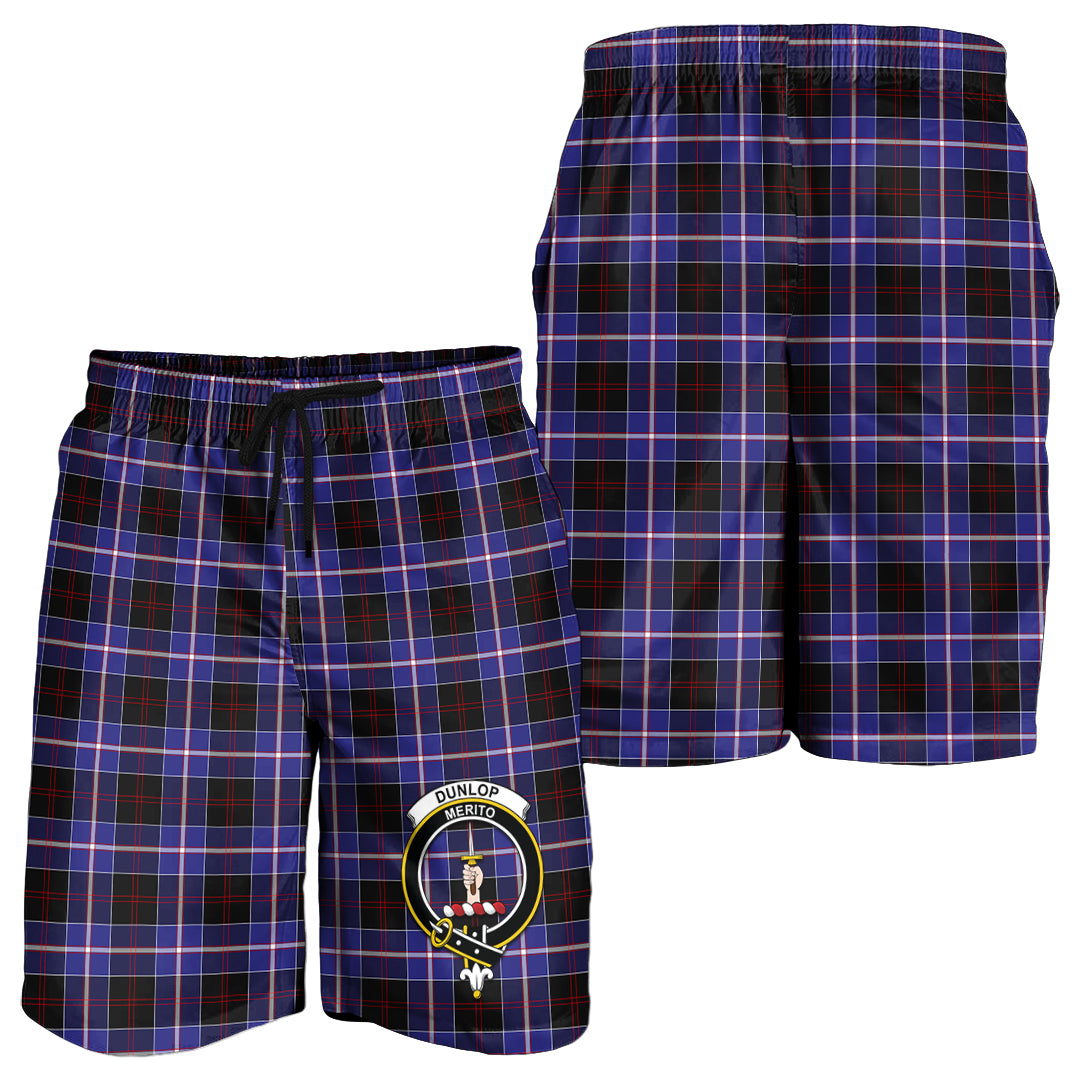 dunlop-modern-tartan-mens-shorts-with-family-crest