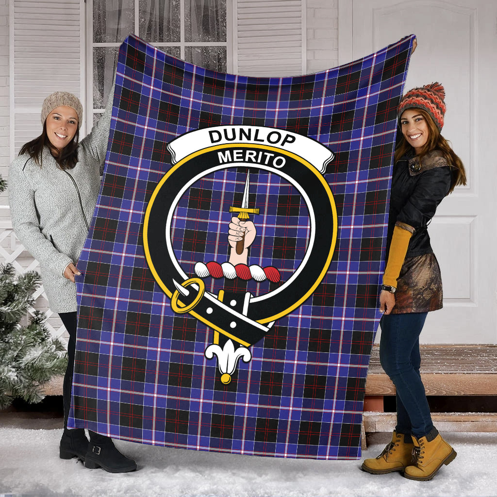 dunlop-modern-tartab-blanket-with-family-crest