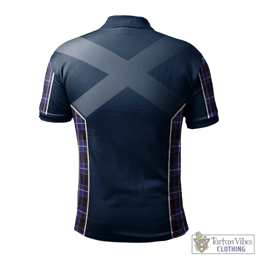 Tartan Vibes Clothing Dunlop Modern Tartan Men's Polo Shirt with Family Crest and Lion Rampant Vibes Sport Style