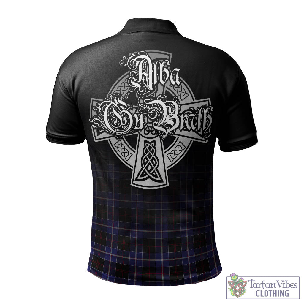 Tartan Vibes Clothing Dunlop Modern Tartan Polo Shirt Featuring Alba Gu Brath Family Crest Celtic Inspired