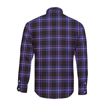 Dunlop Modern Tartan Long Sleeve Button Up Shirt with Family Crest