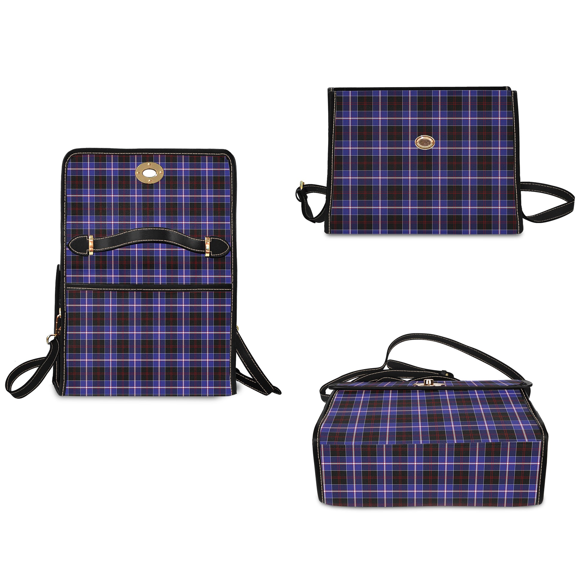 dunlop-modern-tartan-leather-strap-waterproof-canvas-bag