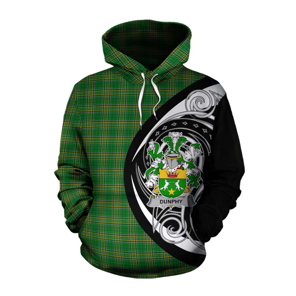 Dunphy Irish Clan Cotton Hoodie Celtic Circle Style Pullover Hoodie XS - Tartan Vibes Clothing