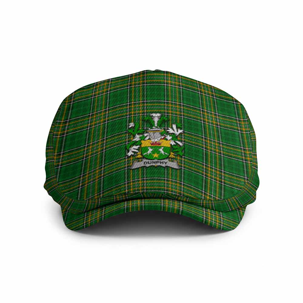 Dunphy Irish Clan Tartan Jeff Cap, Tartan Flat Cap with Coat of Arm Jeff Hat - Tartan Vibes Clothing