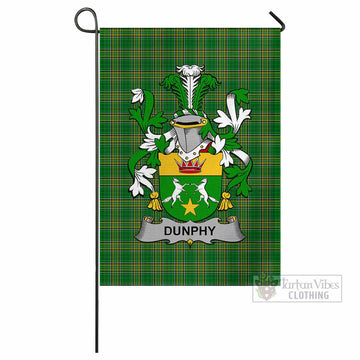 Dunphy Irish Clan Tartan Flag with Coat of Arms