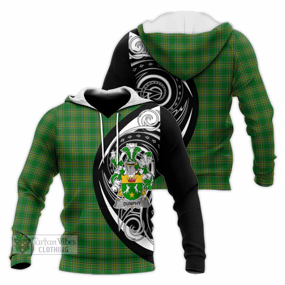 Dunphy Irish Clan Knitted Hoodie Celtic Circle Style - Tartan Vibes Clothing