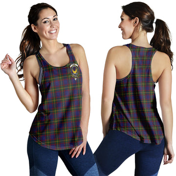 Durie Tartan Women Racerback Tanks with Family Crest